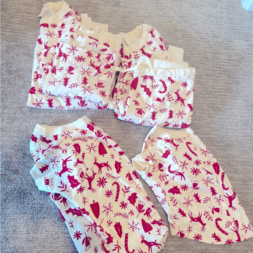 Hannah Andersson Scandicane Couple and Dog Family Matching Pajamas